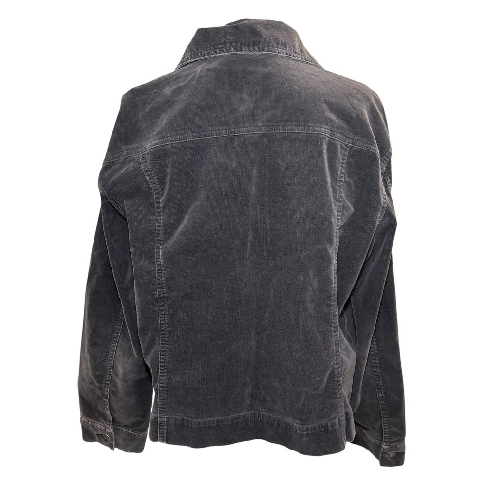 Chico's Dark Brown Corduroy Cotton Blend Casual Jacket Sz‎ 2 Large 12 - Picture 3 of 8